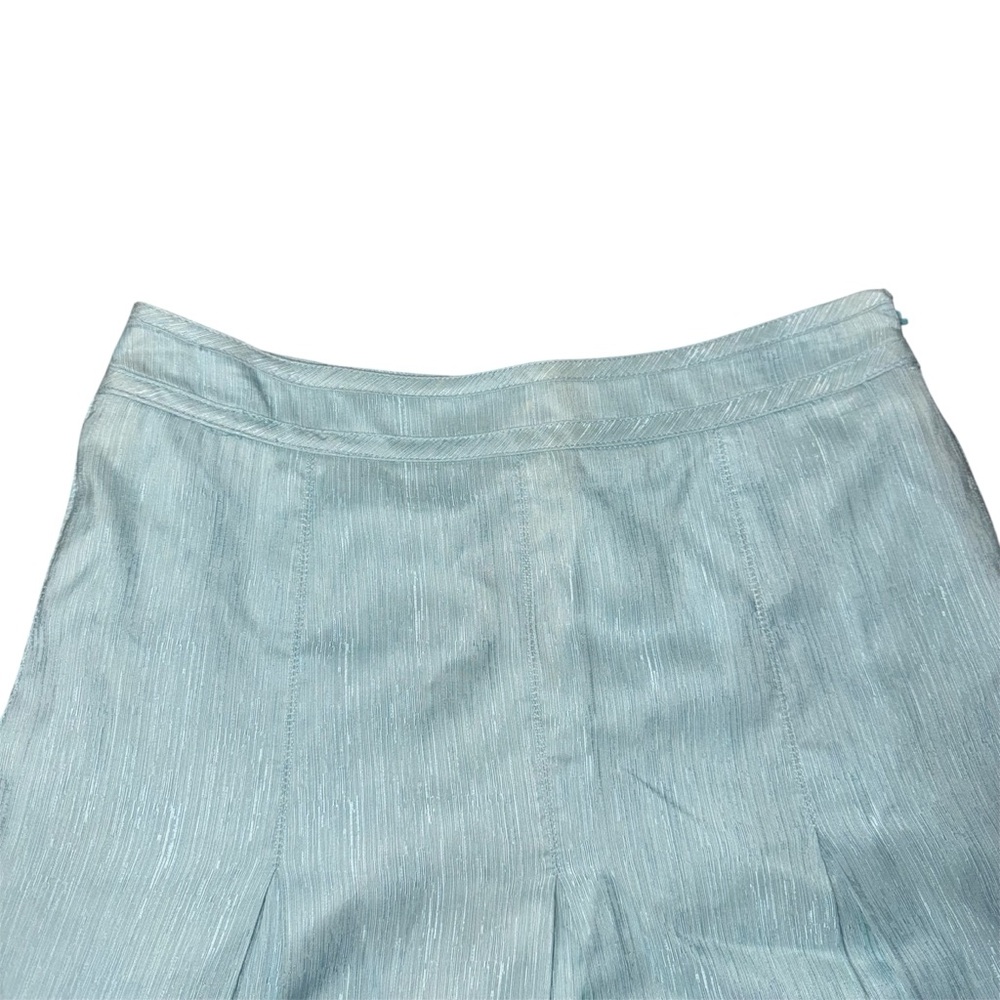 Luca Luca 100% Silk Pleated A-Line Skirt Light Blue Size 42 (Italian Size) - Picture 4 of 10